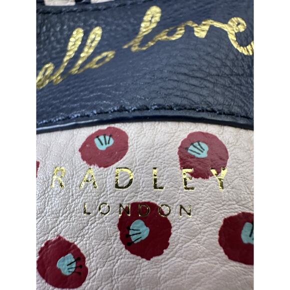 Radley London Hello Lovely Navy Grey Leather Small Crossbody Bag Luxury Dual zip - Picture 13 of 16